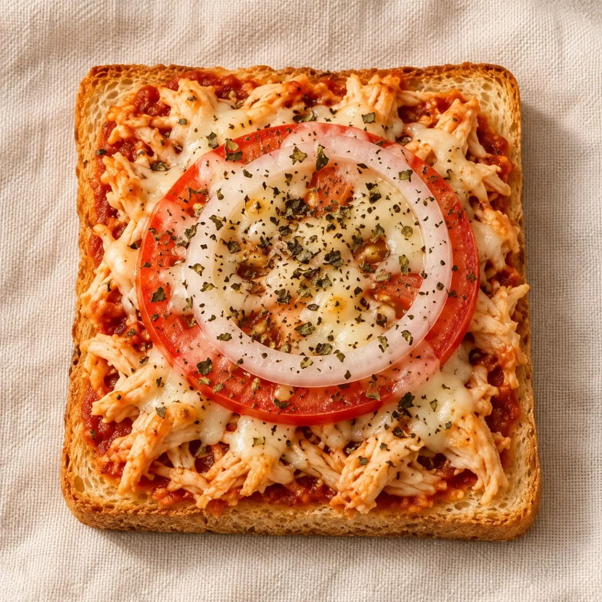 A pizza de pão sem milho
