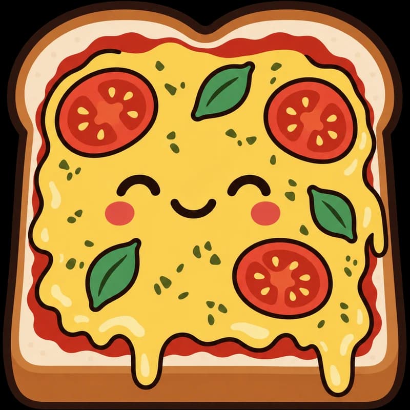 O Pão Pizza sorrindo